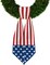 Veterans Day Patriotic Wreath Sash, American Flag Door Sash for Memorial Day, 4th of July & Labor Day Front Door Decor